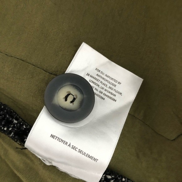 ANTHROPOLOGIE Elevenses Tweed Minka Coat Black S - Picture 13 of 14